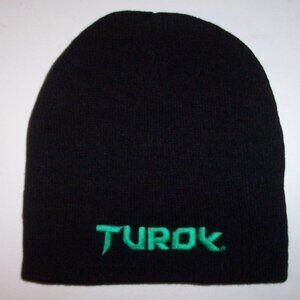 Turok Video Game Vintage Themed Black Beanie Cap Hat - Sz: One Size